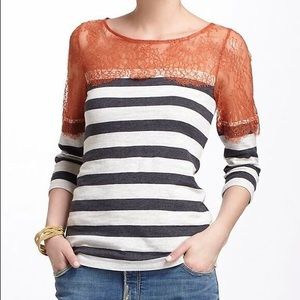 Lace & lines pullover